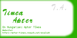 timea apter business card